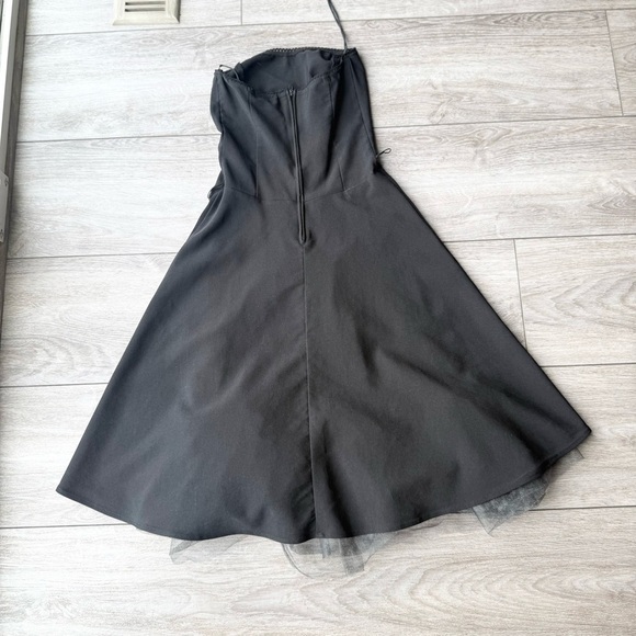 Vintage M Collection Black Strapless Bodycon Lace Lining Dress Made in USA - Picture 11 of 15